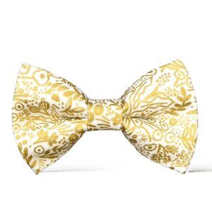 Gold Bow Tie- Gold Floral Kids